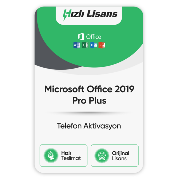 Microsoft Office 2019 Pro Plus Telefon Aktivasyon Hızlı Lisans 2632