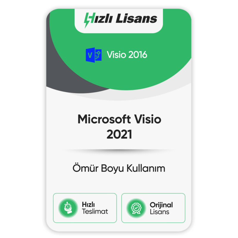 Microsoft Visio 2021 Ömür Boyu Kullanım Hızlı Lisans 3361