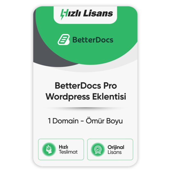 betterdocs Pro wordpress eklentisi 1 domain omur boyu