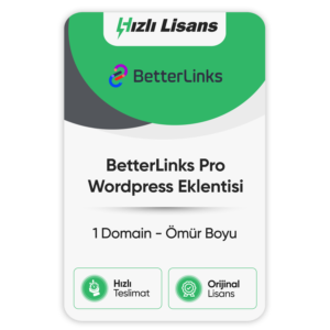 betterlinks Pro wordpress eklentisi 1 domain omur boyu